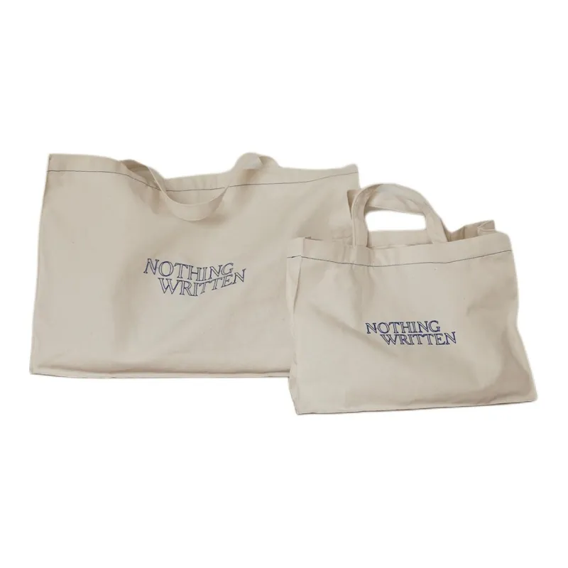 NOTHING WRITTEN Cotton Shoulder Bag Unisex Natural-1