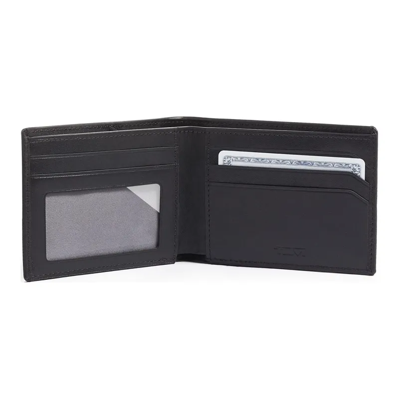 TUMI Textured Leather Wallet Men's Black-1