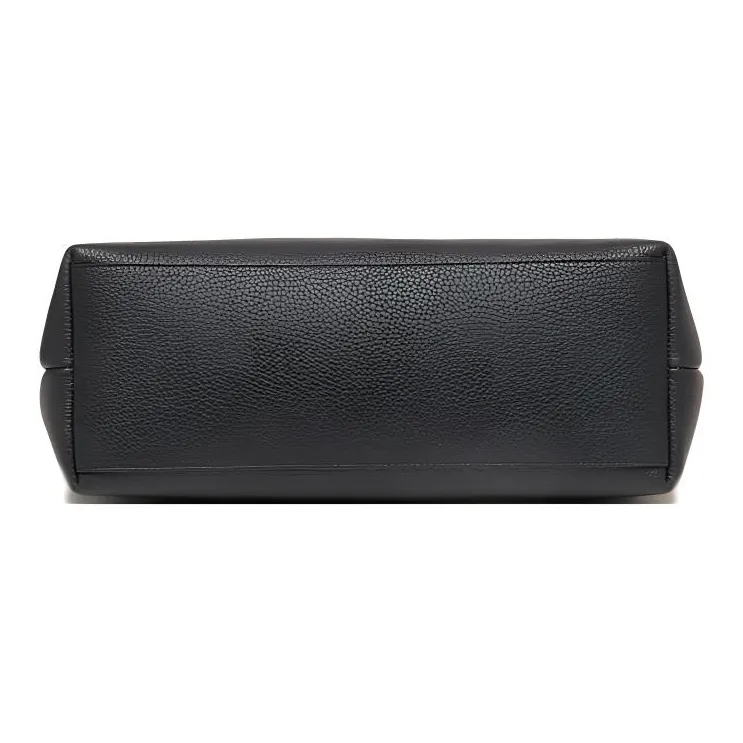 Furla Primula Leather Tote Bag, Shopping Bag, Handbag Large Size Women's Black-4