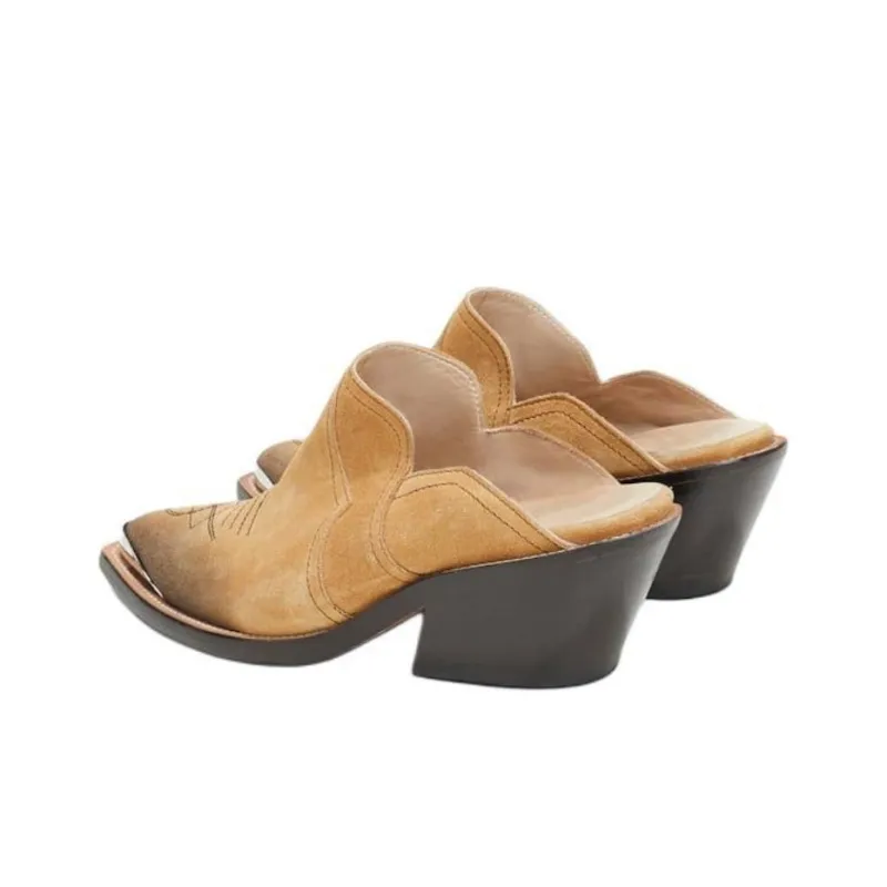 DOROTHEE SCHUMACHER Western 50mm Suede Mules-3