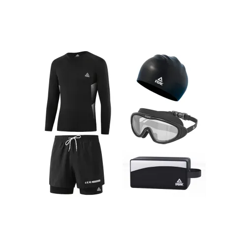 PEAK Swimming Sets Spandex Elastane Cycling Beach Hot Spring Men's Black