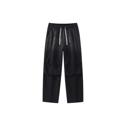 THREE-BODY Casual Pants Unisex Black