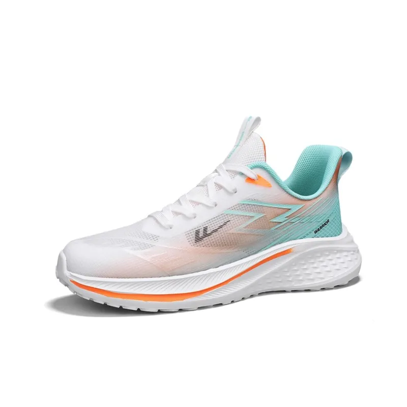 WARRIOR Running Shoes Men Low Top White Blue Yellow/Gray Blue Green/Gray Moon Orange/Black White-17