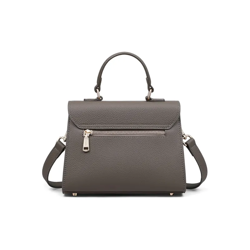 MILLIE'S Cow Leather Handbag Shoulder Bag Crossbody Bag Regular Women's Milkshake White/Smoke Gray-9