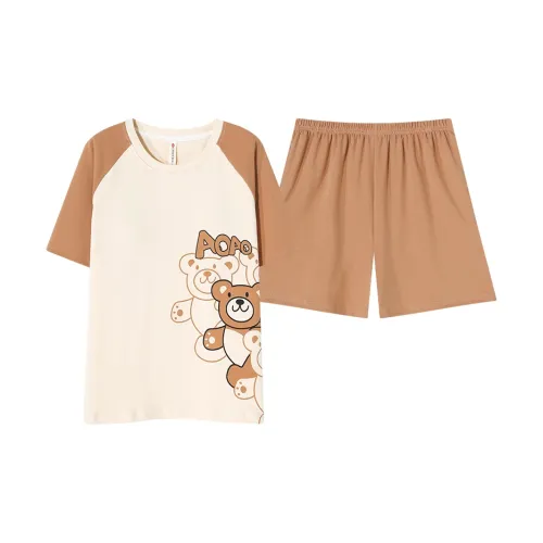 The Story Of The Flower Season Pajama Set Women's Apricot