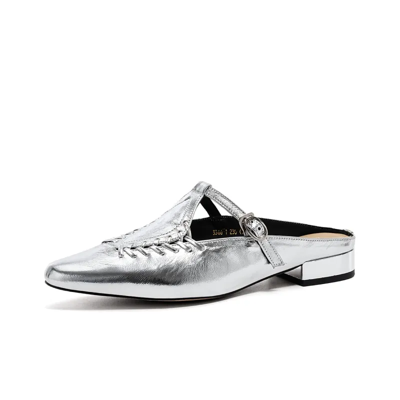 EBLAN Wrap toe Slippers Women's Silver-1