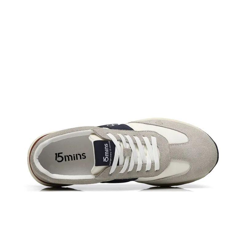 15 MINS Wear resistant And Lightweight Low Top Casual Shoes Men's White-2