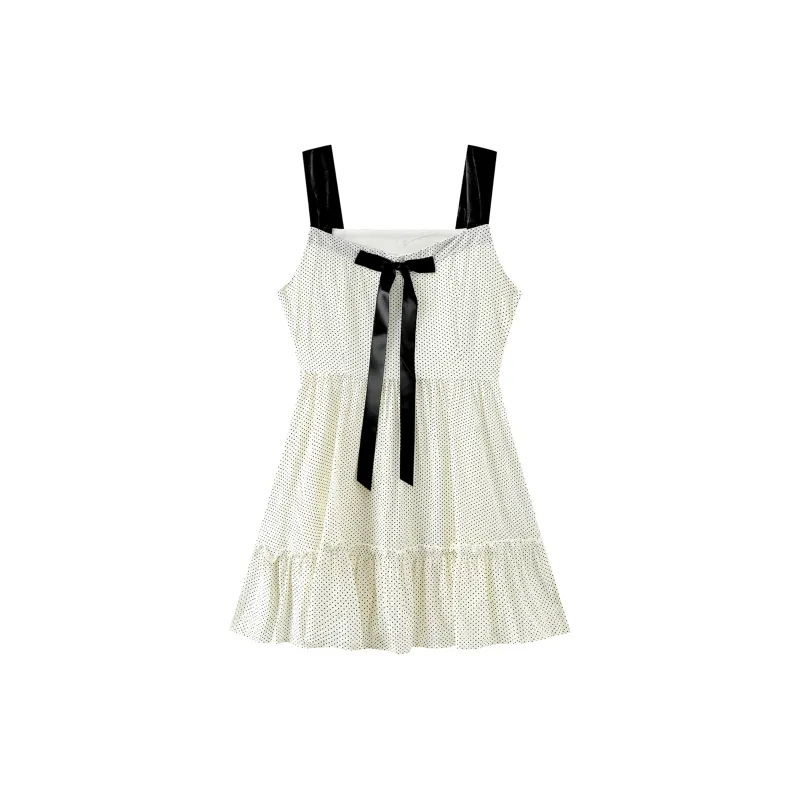Adeworn Slip Dress Women's Beige & Black-1