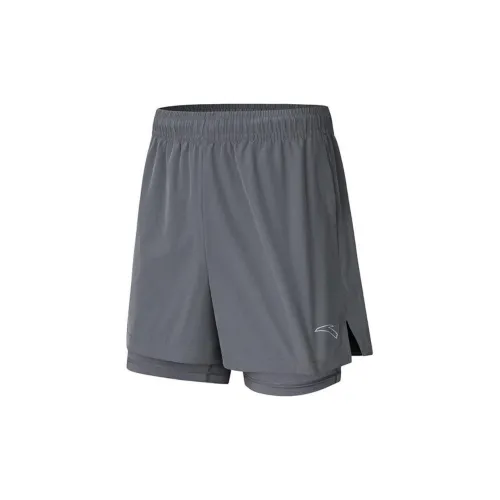 ANTA Running Collection Sports Shorts Men Trail Gray