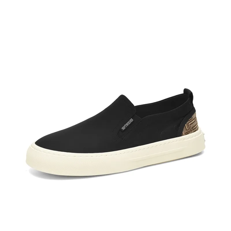 SEPTWOLVES Low-Top Canvas Shoes Men's Black-1