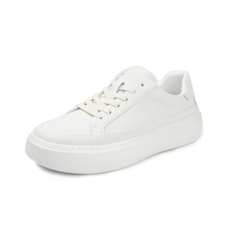 Haobin Coverage Low-Top Skateboard Shoes Unisex White-1