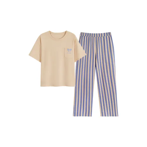 MADALLO Pajama Set Women's Wheat