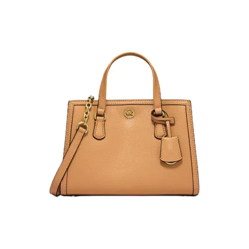 MICHAEL KORS Chantal Cow Split Leather Shoulder Bag Crossbody Bag Handbag Small Size Women's Peanut Butter Color