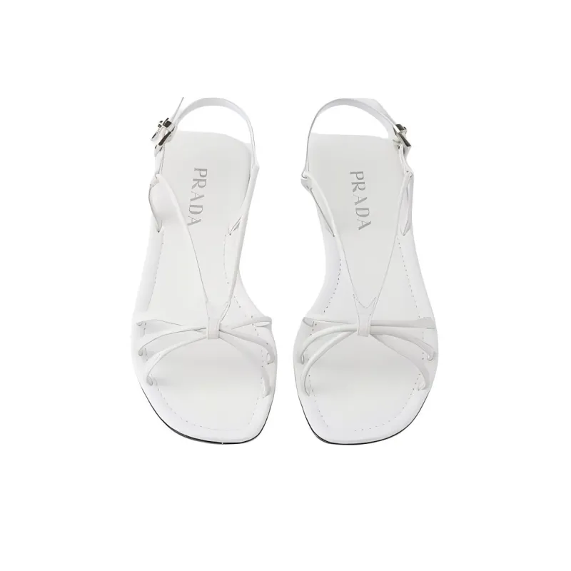 PRADA Flat Leather Sandals-3