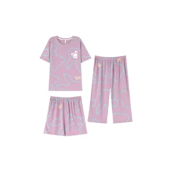 The Story Of The Flower Season Pajama Set Women's Violet