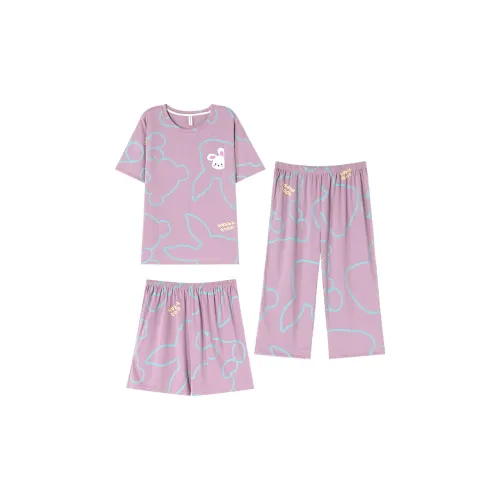 The Story Of The Flower Season Pajama Set Women's Violet