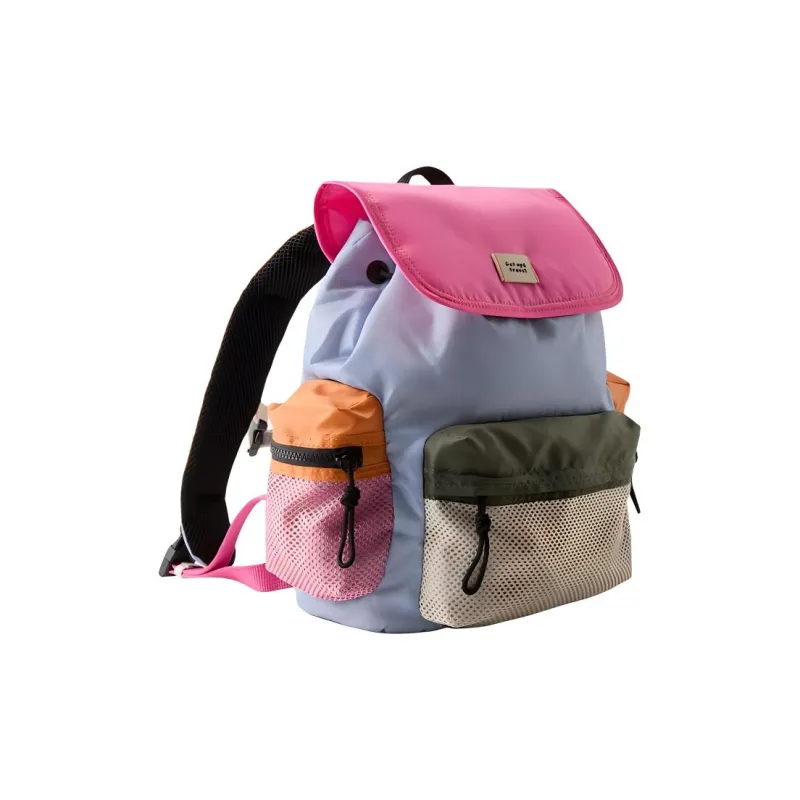 ZARA Polyester Backpack Regular Women's Pink & Blue-2