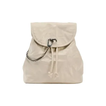 ZARA Polyurethane Backpack Medium Size Women's White