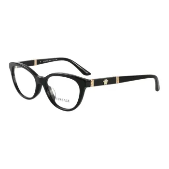 VERSACE - Oval Eyeglass Frames Women's Black