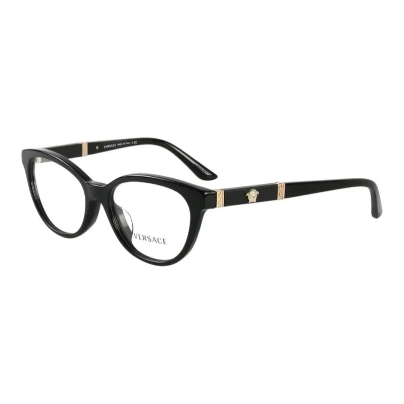 VERSACE - Oval Eyeglass Frames Women's Black-0