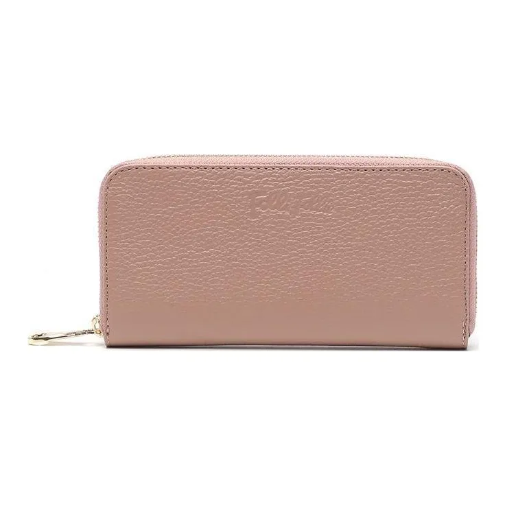 Folli Follie Leather Wallet Large Size Women's Pink-1