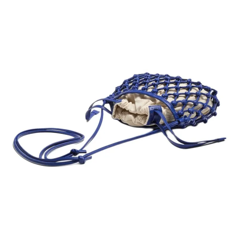 ZARA Cow Leather Shoulder Bag Crossbody Bag Men's Blue-2