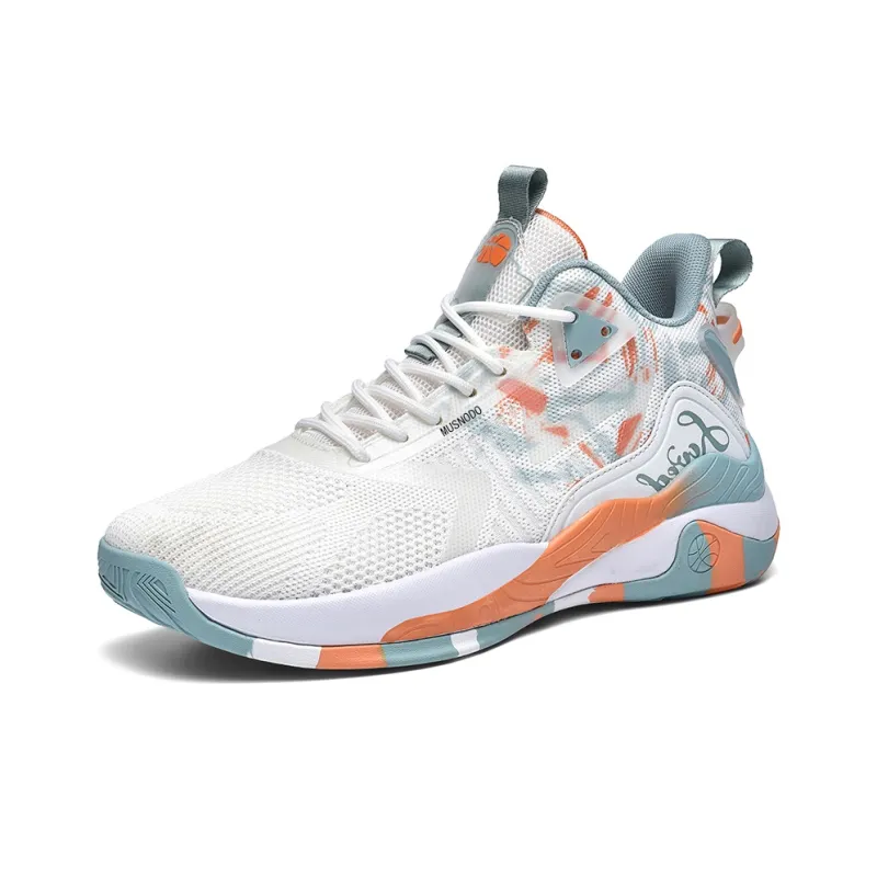 MUSNODO Cushioning, Slip Resistant, Abrasion Resistant, Breathable, Support, Rebound Mid Top Basketball Shoes Men's-7