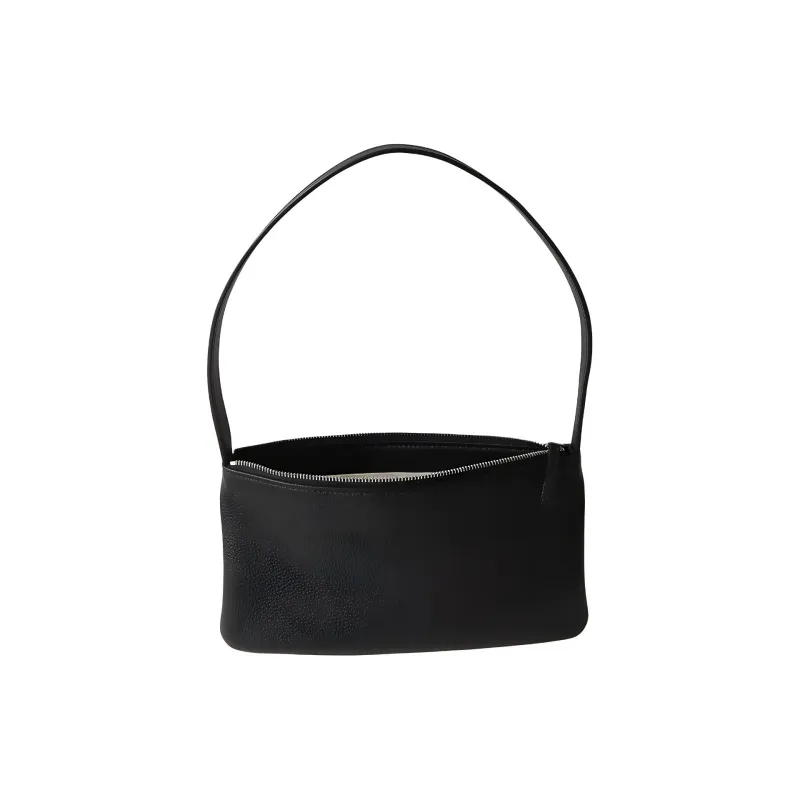 NOTHING WRITTEN Cow Leather Handbag Shoulder Bag Regular Women's Black-1