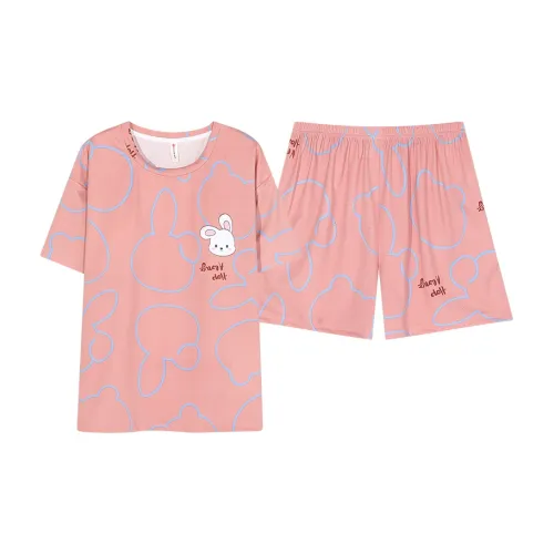 The Story Of The Flower Season Pajama Set Women's Peach Blossom