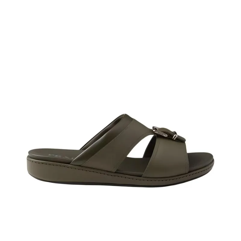 PRADA Saffiano Slide Slippers Men's Army Green-1