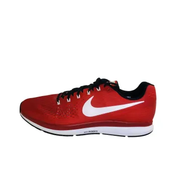 Nike Pegasus 34 Anti Slip Wear Resistant Low Top Running Shoes Men's Red White