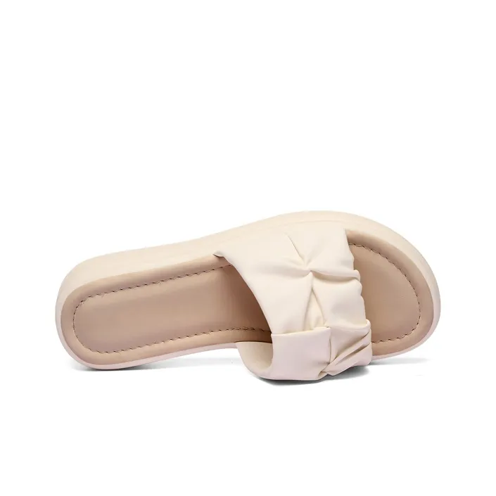Golden Silk Rabbit PU Polyurethane Slip-Resistant Slide Slippers Women's-12