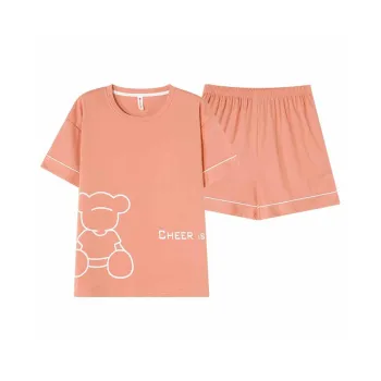 The Story Of The Flower Season Pajama Set Women's Orange Red