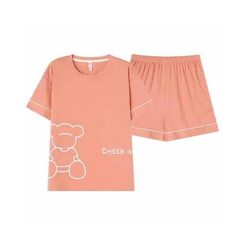 The Story Of The Flower Season Pajama Set Women's Orange Red