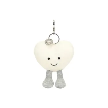 JELLYCAT Amuseables Cream Heart Bag Charm