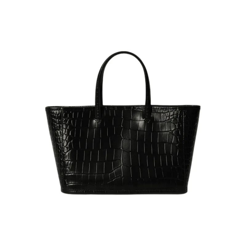 NOTHING WRITTEN Cow Leather Handbag Unisex Black-0