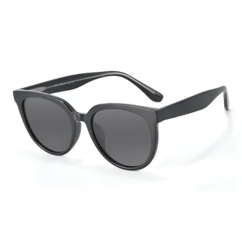 Cornstone TR/Memory Plastic Round Sunglasses Women's Black 1