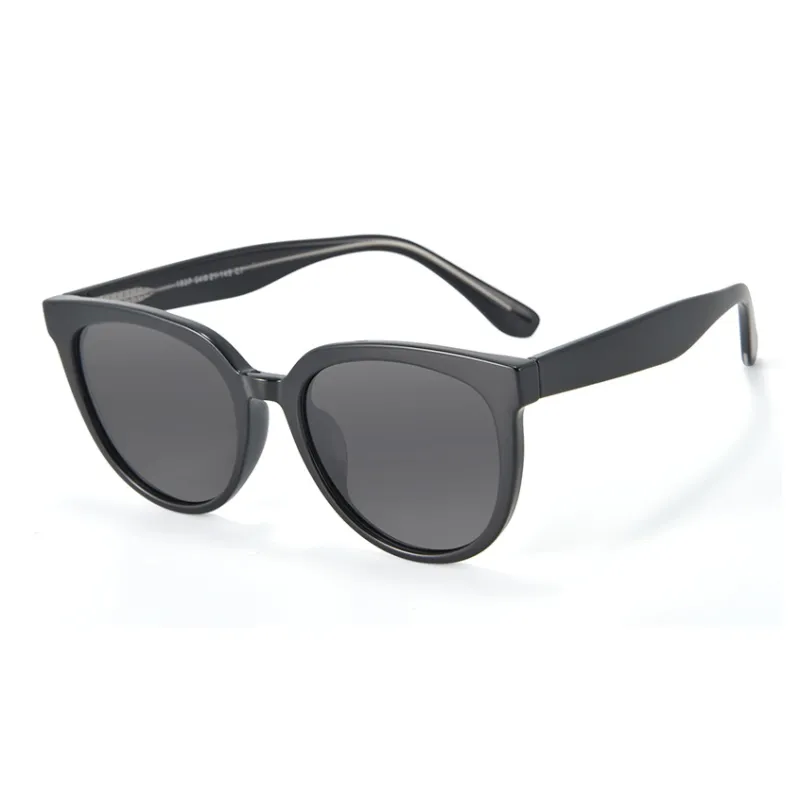 Cornstone TR/Memory Plastic Round Sunglasses Women's Black 1-0