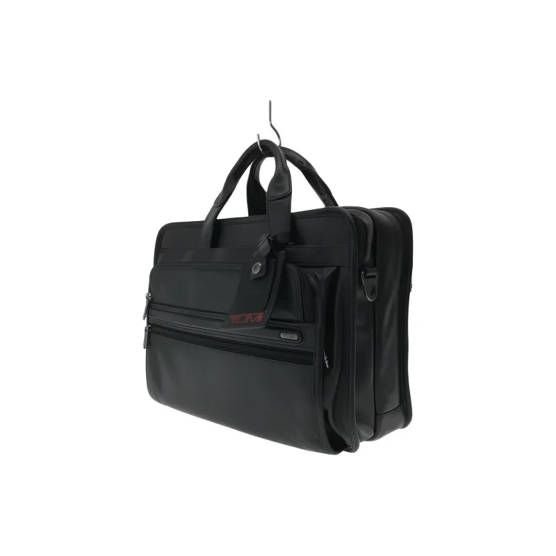 TUMI Leather Laptop Bag Boston Bag Handbag Men's Black-2