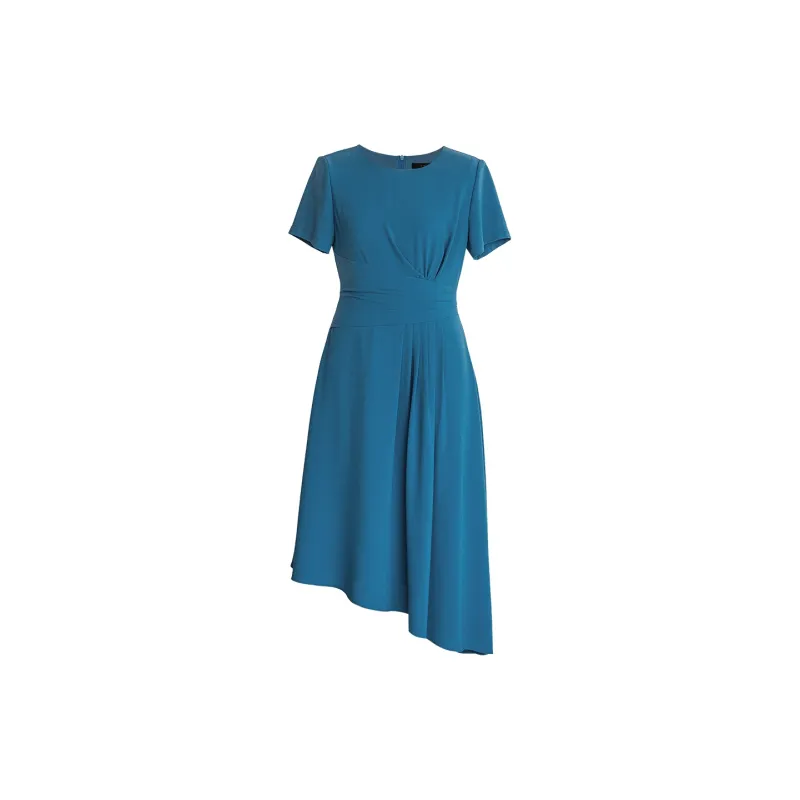 ROEYSHOUSE Short Sleeved Dresses Women's Peacock Blue-0