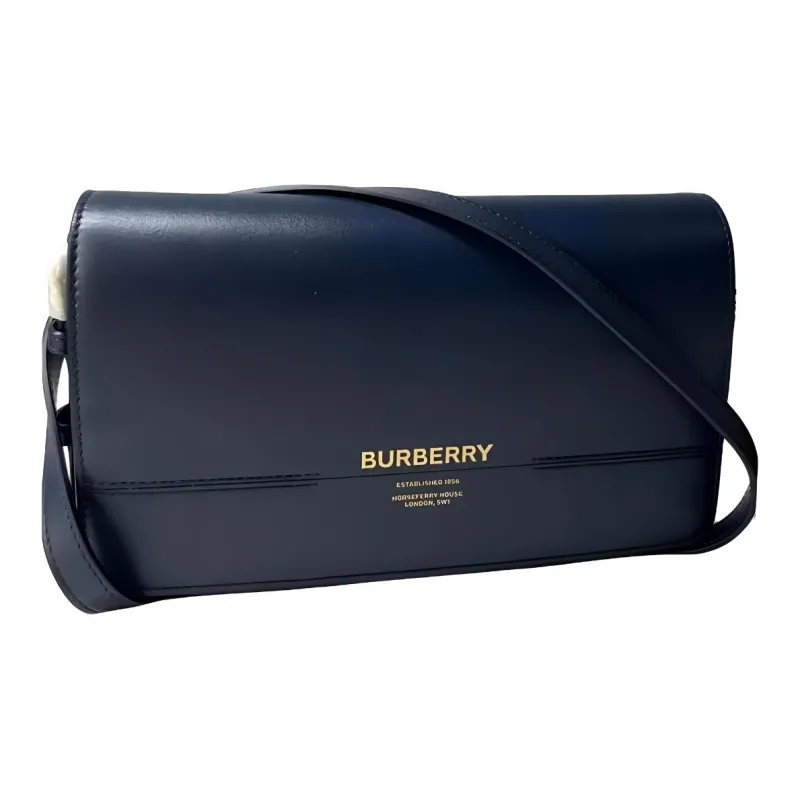 Burberry Cow Leather Crossbody Bag Shoulder Bag Regular Women's Dark Purple-2