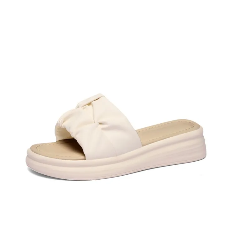 Golden Silk Rabbit PU Polyurethane Slip-Resistant Slide Slippers Women's-10
