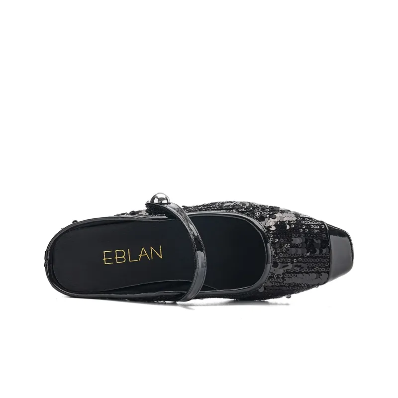 EBLAN Wrap toe Slippers Women's Black-2