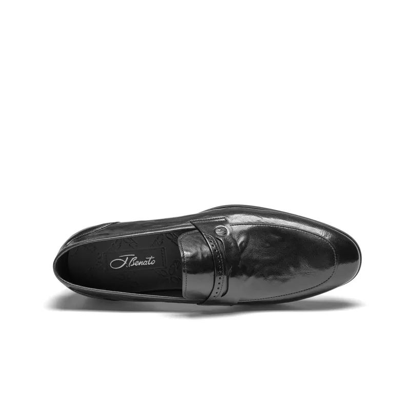 J.BENATO Dress Shoes Men Low Top Black/Coffee-1