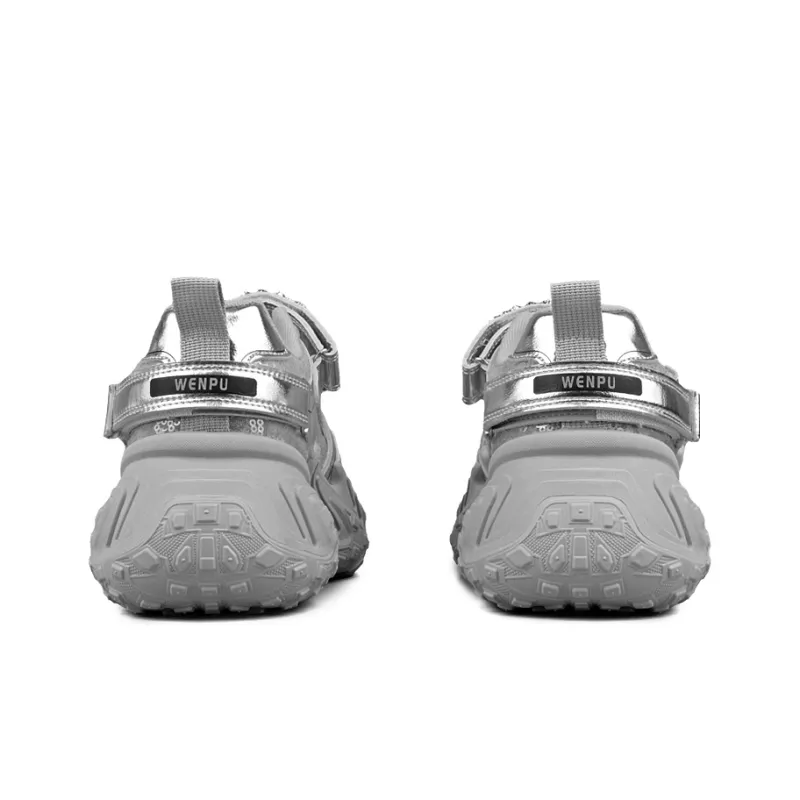 WENPU Height Increasing Lightweight Breathable Low Top Chunky Sneakers Women's-5