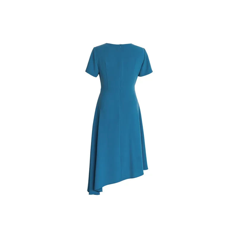 ROEYSHOUSE Short Sleeved Dresses Women's Peacock Blue-1