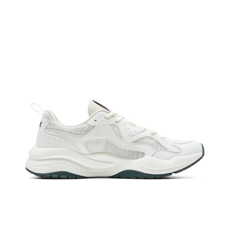 PEAK Shock Absorbing, Non Slip, Wear Resistant, Breathable And Lightweight Low Top Casual Shoes Men's Ecru Fruit Green-1