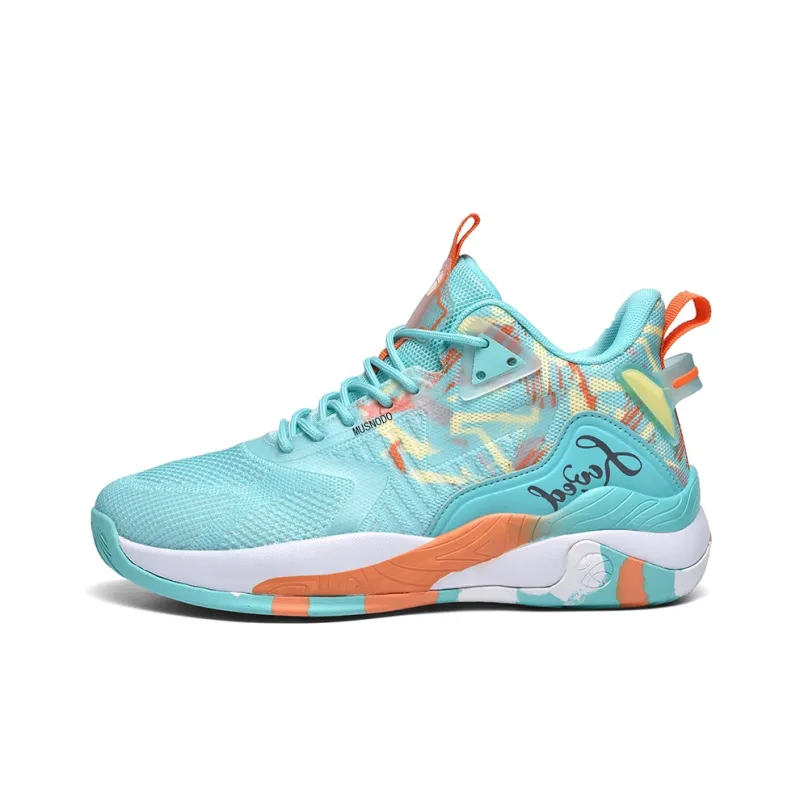 MUSNODO Cushioning, Slip Resistant, Abrasion Resistant, Breathable, Support, Rebound Mid Top Basketball Shoes Men's-12