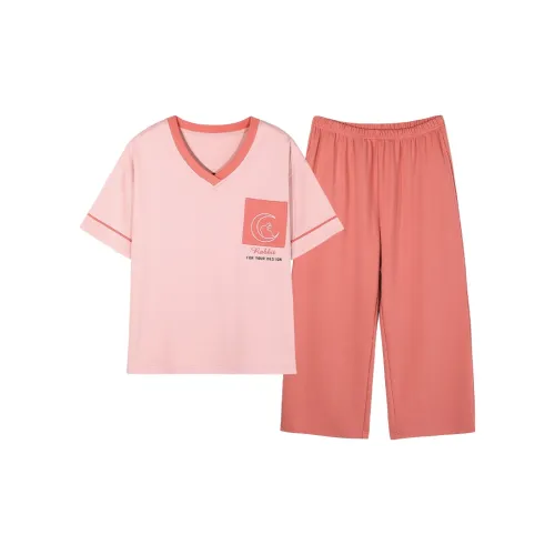 The Story Of The Flower Season Pajama Set Women's Pink