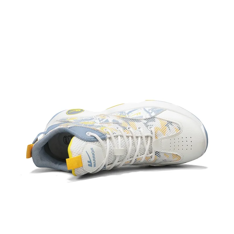 WARRIOR Basketball Shoes Men Mid Top Yellow-3